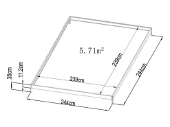 Tuinserre Van Polycarbonaat Anissa Met Basis - 5,9 M - Groen-EXPERTLAND