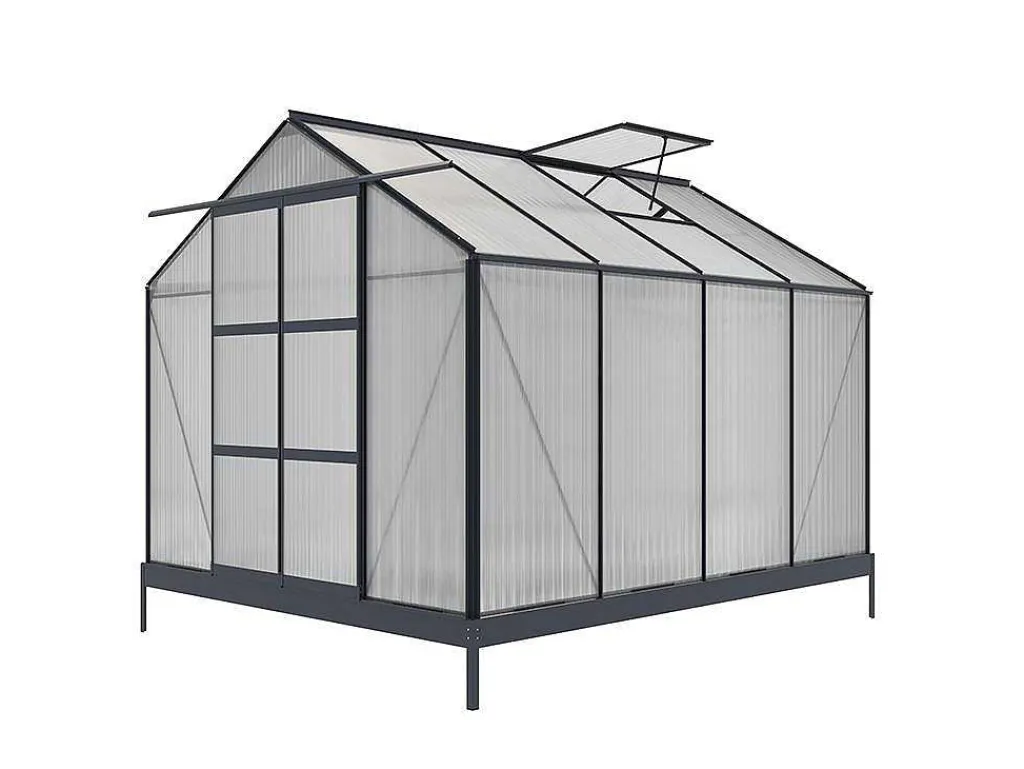 Tuinserre Van Polycarbonaat 7.5 M Greenea Ii - Antraciet-EXPERTLAND Discount