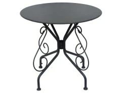 Tuinset Met Tafel En 4 Stoelen Van Metaal Met Smeedijzer Aspect - Antraciet - Guermantes-MYLIA Best