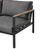 Tuinset Van Aluminium: Een Tweezitsbank, Twee Fauteuils En Een Salontafel Van Vairao Van-MYLIA New