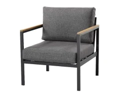 Tuinset Van Aluminium: Een Tweezitsbank, Twee Fauteuils En Een Salontafel Van Vairao Van-MYLIA New