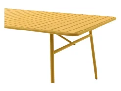 Tuintafel D160 Cm Van Metaal - Mosterdgeel - Mirmande Van-MYLIA New