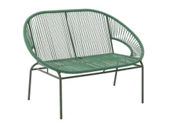 Tuinzithoek Van Gevlochten Harsdraden: Twee Fauteuils, Een Bank En Een Tafel - Kaki - Alios Iii Van-MYLIA Clearance