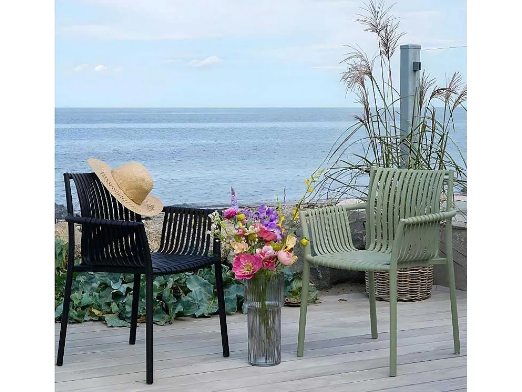 Tulsa Tuinstoel Stapelbaar Groen.-House Nordic Outlet