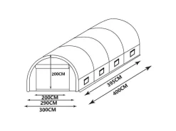 Tunnelkas Ipomea 12M - L400 X L300 X H200 Cm-EXPERTLAND Clearance