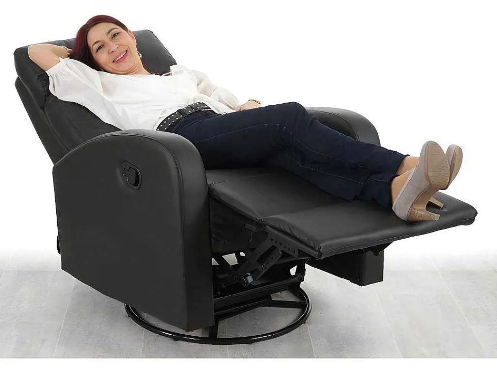 Tv-Fauteuil Mcw-A54 Premium, Kunstleer Zwart-Vente-unique Best