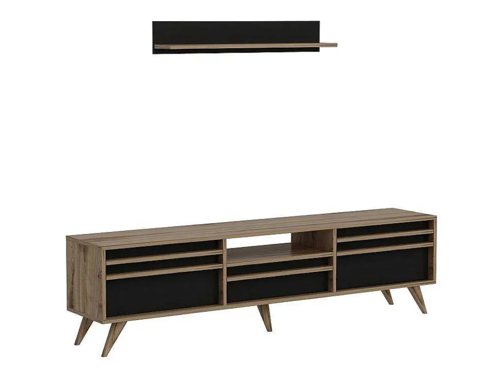 Tv-Meubel Hira - Zwart - 180X35X48 Cm --EPIKASA Hot