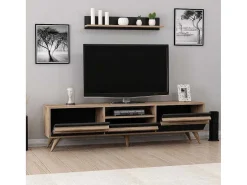 Tv-Meubel Hira - Zwart - 180X35X48 Cm --EPIKASA Hot