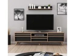 Tv-Meubel Hira - Zwart - 180X35X48 Cm --EPIKASA Hot