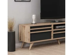 Tv-Meubel Hira - Zwart - 180X35X48 Cm --EPIKASA Hot