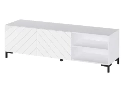 Tv-Meubel Met 2 Deuren En 2 Nissen - Glanzend Wit - Mirioza-Vente-unique Best