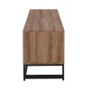 Tv-Meubel Met 3 Deuren En 2 Nissen - Mdf - Naturel En Zwart - Caratana-Vente-unique Online