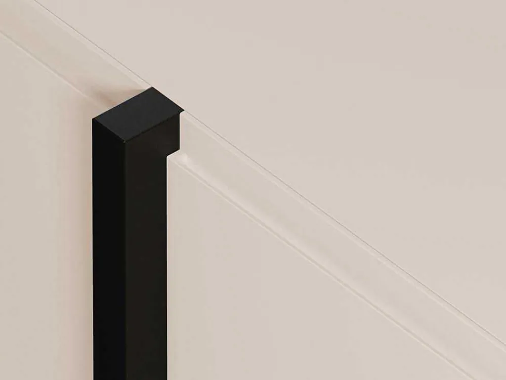 Tv-Meubel Met 4 Deuren Van Mdf - Beige En Zwart - Luvonia-Vente-unique Discount