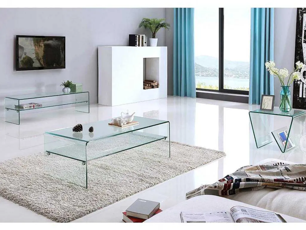 Tv-Meubel Stileos - 1 Nis - Gehard Glas-Vente-unique Best