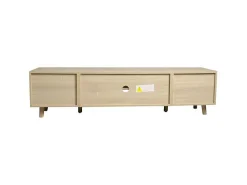 Tv-Meubel Van 160 Cm - 1 Deur, 2 Laden En 4 Vakken - Naturel-ModernLuxe Discount