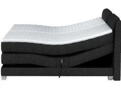 Tweepersoons Boxspring Met Elektrische Bedbodem + Matras En Dekmatras Castel Van - 2X80X200 Cm - Antraciet-Palacio Online