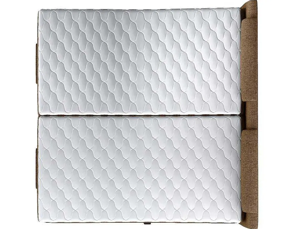 Tweepersoons Boxspring Met Elektrische Bedbodem + Matras En Dekmatras Castel - 2X80X200Cm - Beige Stof-Palacio New