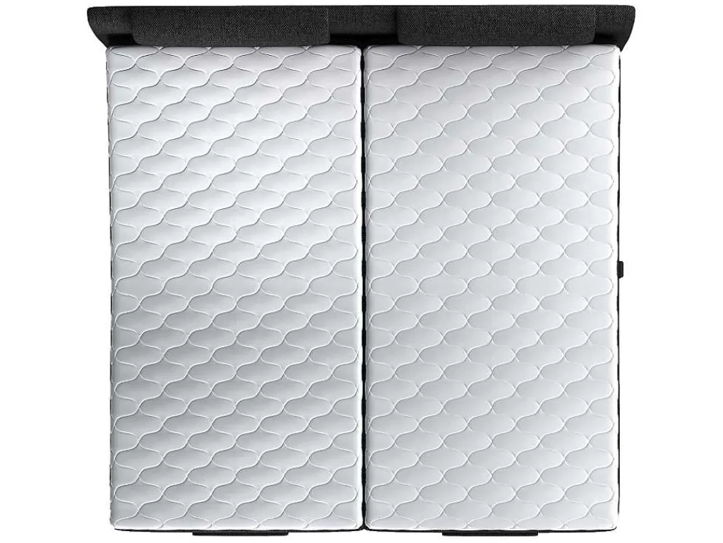 Tweepersoons Boxspring Met Elektrische Bedbodem + Matras En Dekmatras Castel Van - 2X90X200Cm - Antraciet-Palacio Clearance