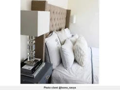 Tweepersoonsbed Massimo Gestoffeerd Met Capitons - 160 X 200 Cm - Beige - Stof-Vente-unique Discount