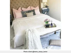 Tweepersoonsbed Massimo Gestoffeerd Met Capitons - 160 X 200 Cm - Beige - Stof-Vente-unique Discount