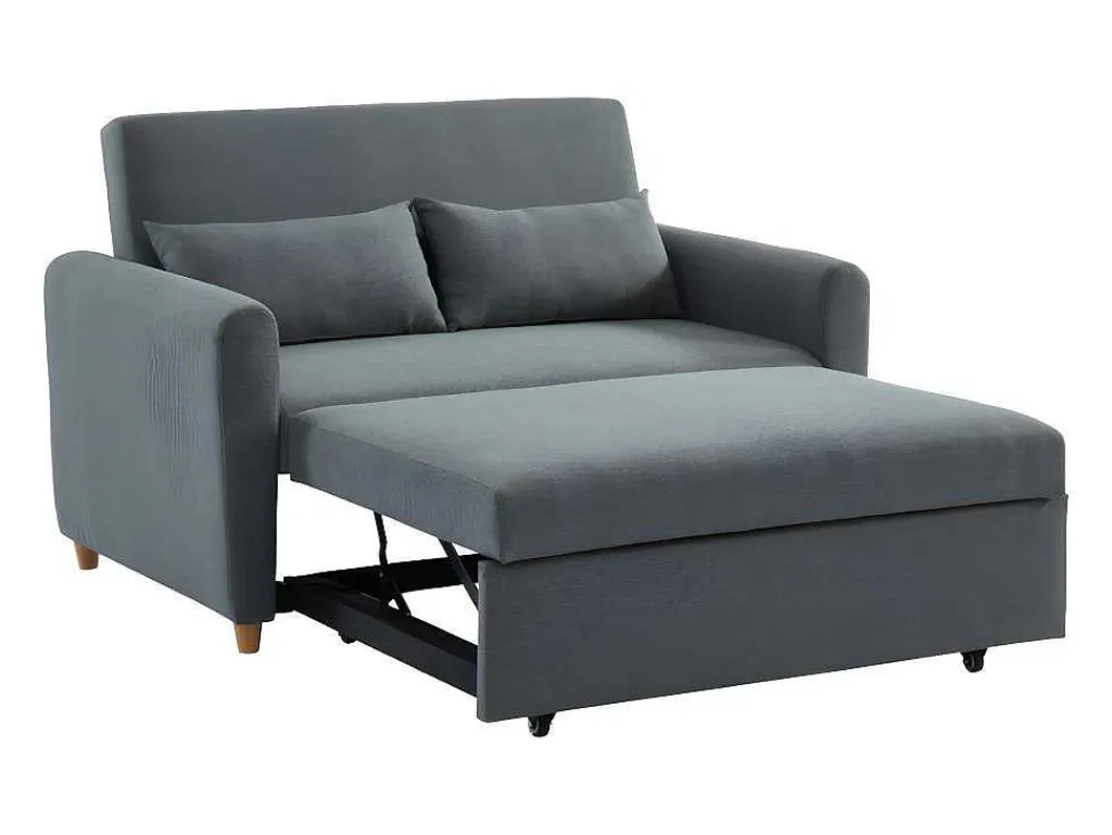 Tweezits Bedbank Van Stof Ayla - Grijs-Vente-unique Clearance