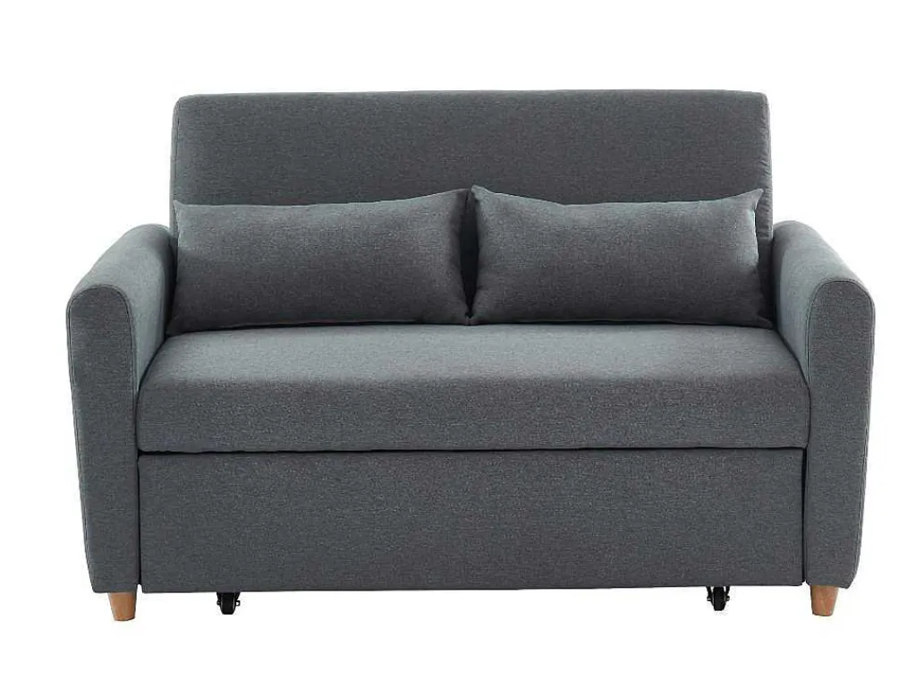 Tweezits Bedbank Van Stof Ayla - Grijs-Vente-unique Clearance