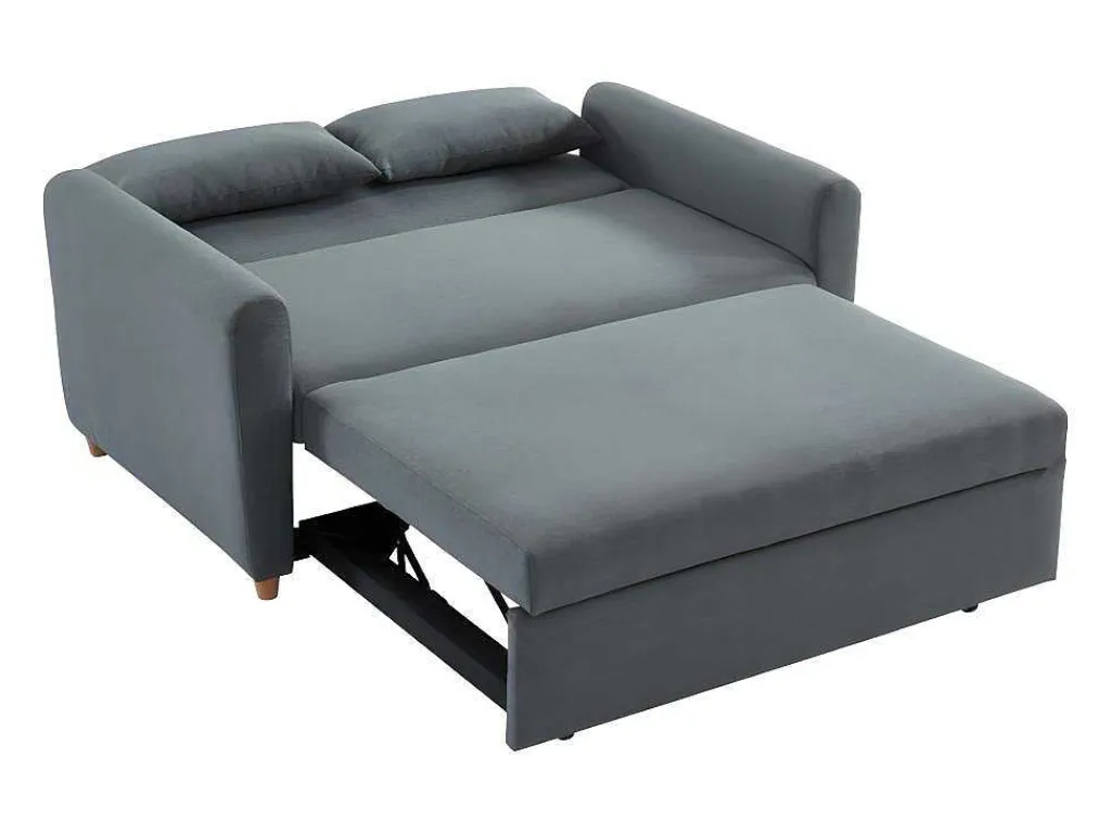 Tweezits Bedbank Van Stof Ayla - Grijs-Vente-unique Clearance