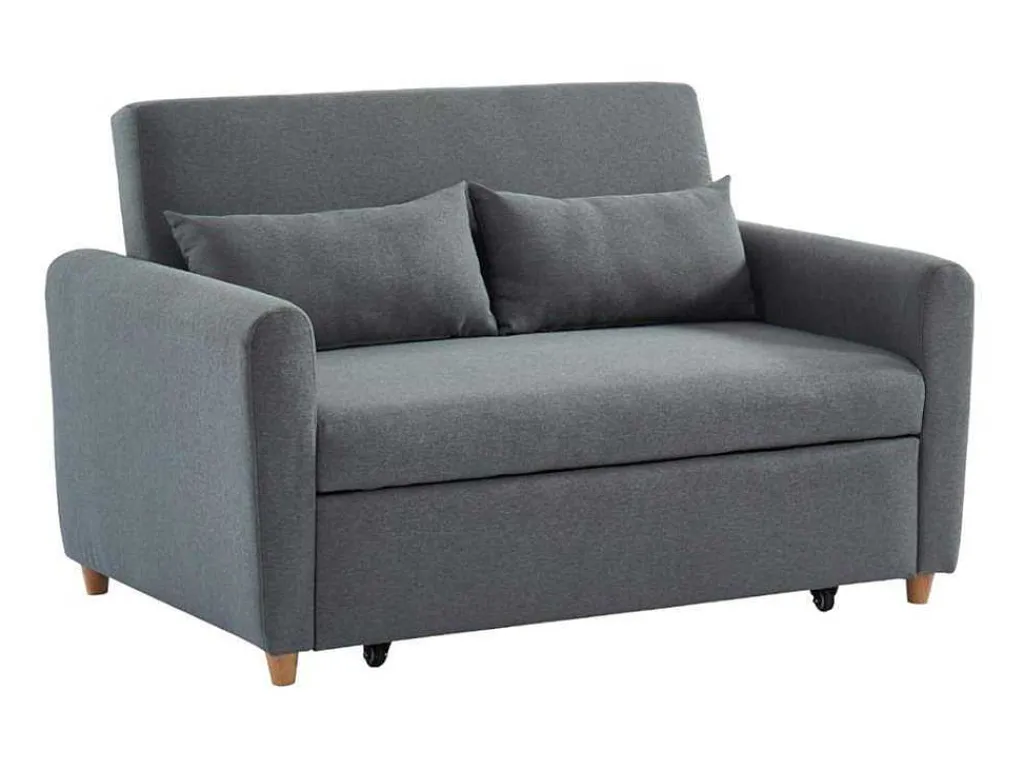 Tweezits Bedbank Van Stof Ayla - Grijs-Vente-unique Clearance
