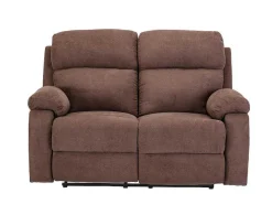 Tweezits Relaxbank Van Stof Tolzano - Donkerbruin-Vente-unique New