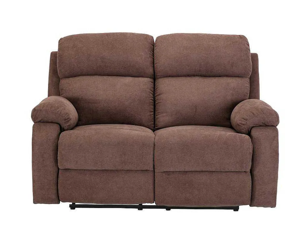 Tweezits Relaxbank Van Stof Tolzano - Donkerbruin-Vente-unique New