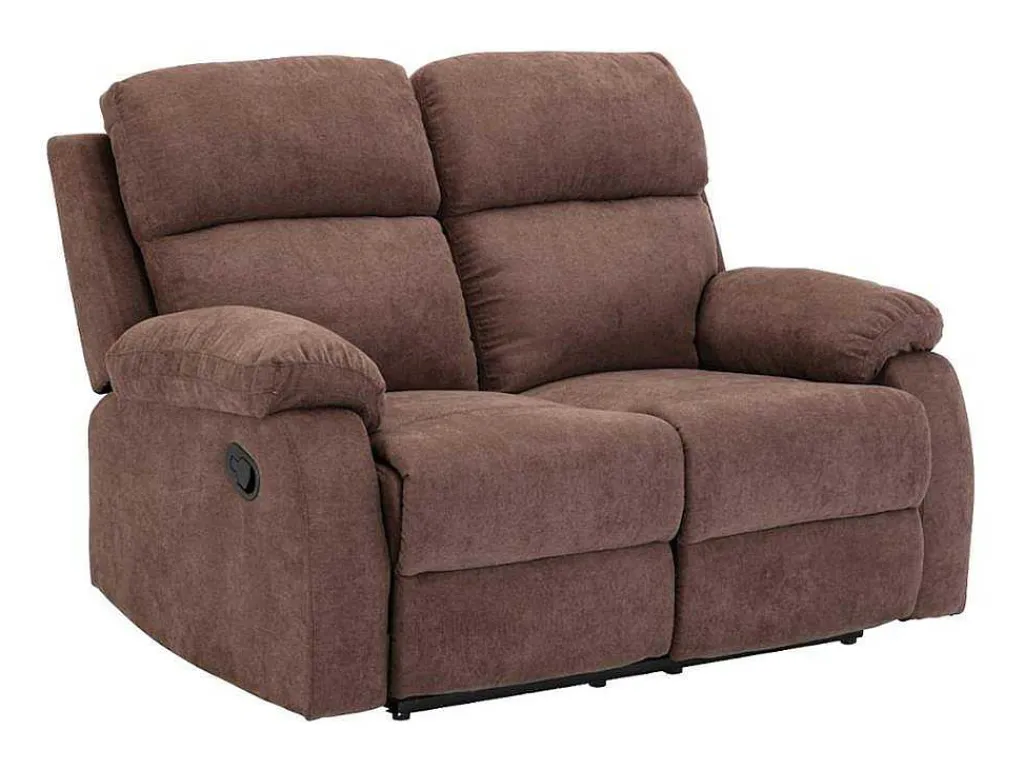 Tweezits Relaxbank Van Stof Tolzano - Donkerbruin-Vente-unique New