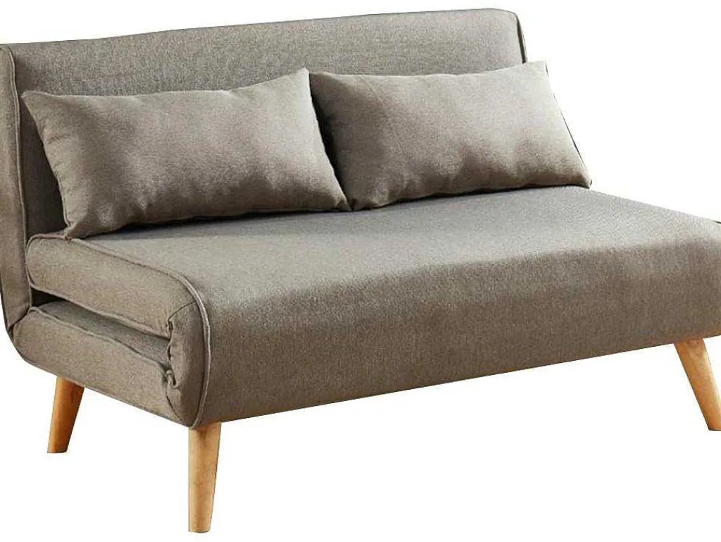 Tweezits Slaapbank Posio Van Stof - Taupe-Vente-unique Online