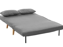 Tweezits Slaapbank Posio Van Stof - Grijs-Vente-unique