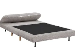 Tweezits Slaapbank Van Fluweel Ribstof Palula - Lichtgrijs-Vente-unique Sale