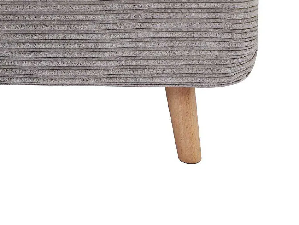 Tweezits Slaapbank Van Fluweel Ribstof Palula - Lichtgrijs-Vente-unique Sale
