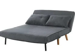 Tweezits Slaapbank Van Stof Valerio - Grijs-Vente-unique New