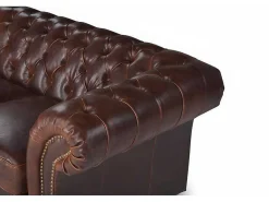 Tweezitsbank Chesterfield Clotaire Van 100% Leer Met Lived-In Aspect-Vente-unique