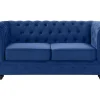 Tweezitsbank Chesterfield - Fluweel - Koningsblauw-Vente-unique Hot