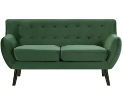 Tweezitsbank In Sparrengroen Fluweel Serti-Vente-unique Clearance