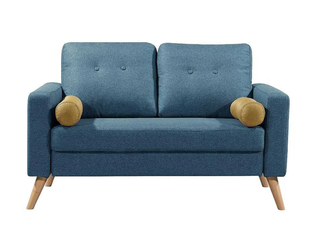 Tweezitsbank Tatum Van Stof - Blauw-Vente-unique Clearance
