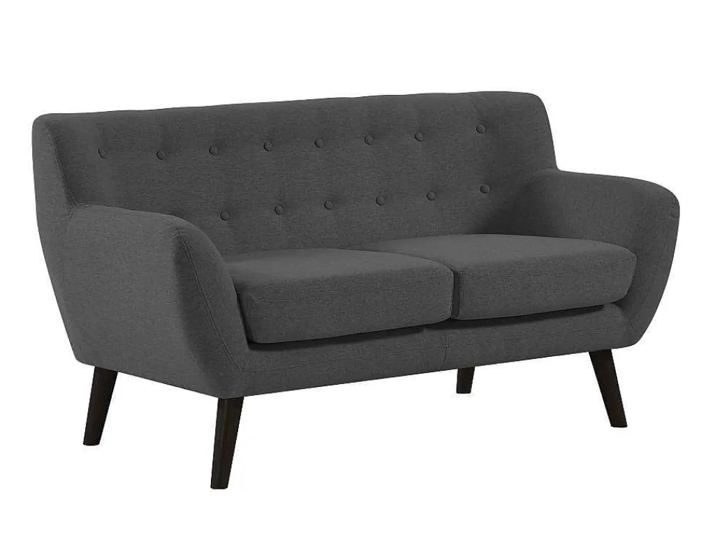Tweezitsbank Van Antraciete Stof Serti-Vente-unique Clearance
