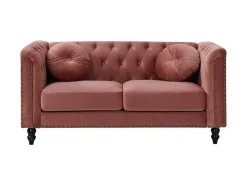 Tweezitsbank Van Fluweel Turner - Oudroze-Vente-unique Sale