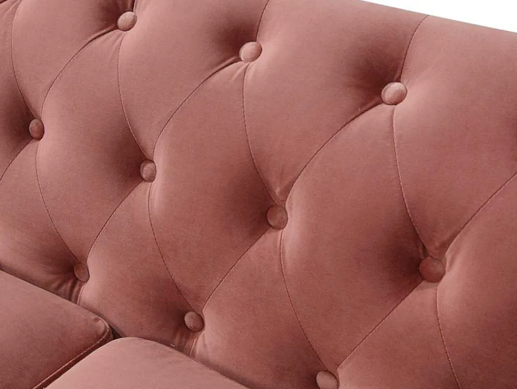 Tweezitsbank Van Fluweel Turner - Oudroze-Vente-unique Sale