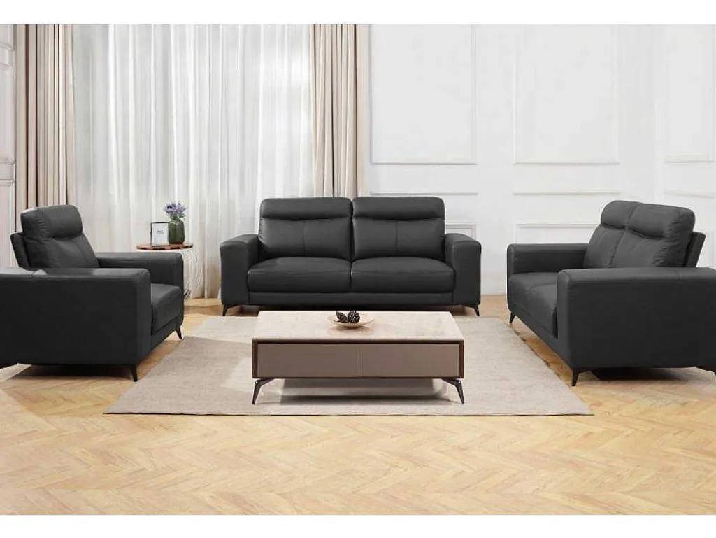 Tweezitsbank Van Leer Montaner - Zwart-Vente-unique Sale