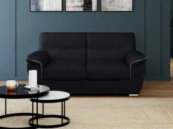Tweezitsbank Van Leer Thibault - Zwart-LINEA SOFA Sale