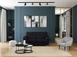 Tweezitsbank Van Leer Thibault - Zwart-LINEA SOFA Sale