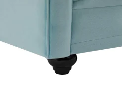 Tweezitsbank Van Pastelblauw Velours Chesterfield-Vente-unique Outlet