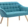 Tweezitsbank Van Stof Caserta - Blauw-Vente-unique