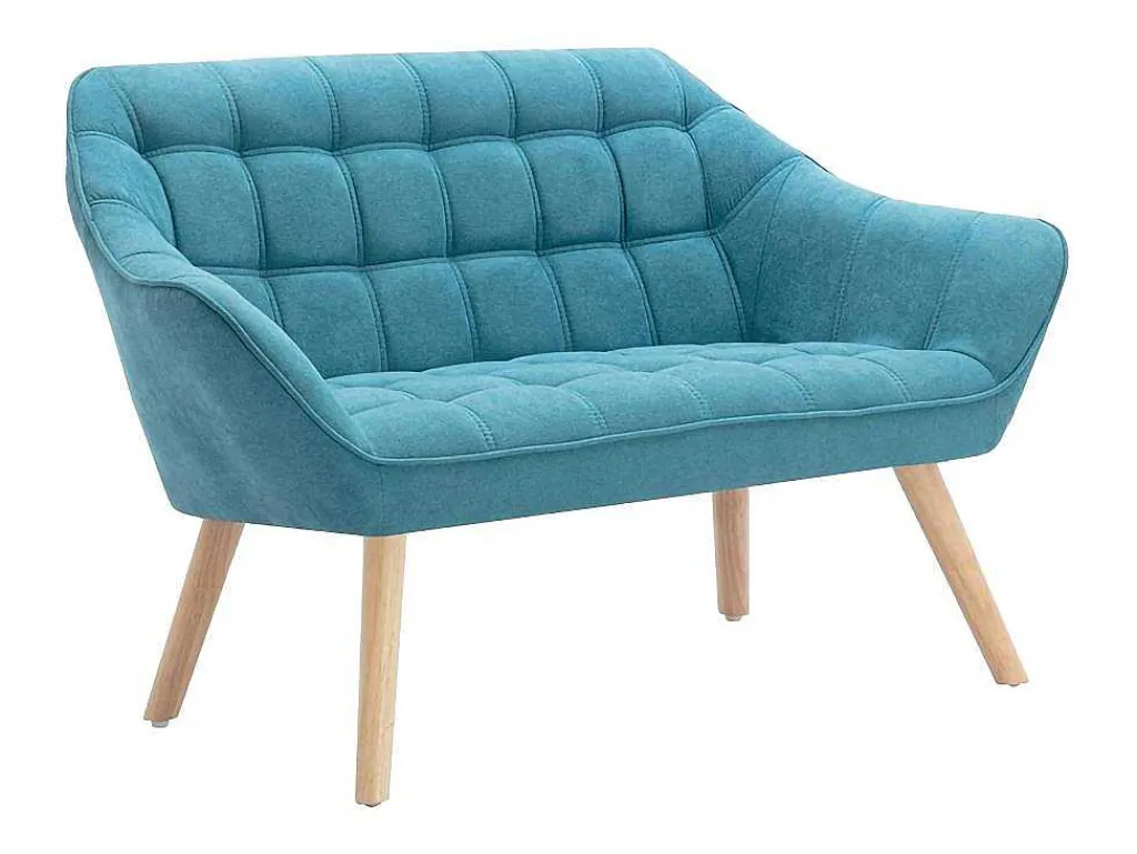 Tweezitsbank Van Stof Caserta - Blauw-Vente-unique