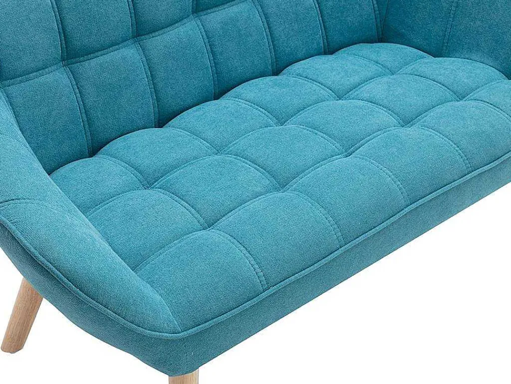 Tweezitsbank Van Stof Caserta - Blauw-Vente-unique